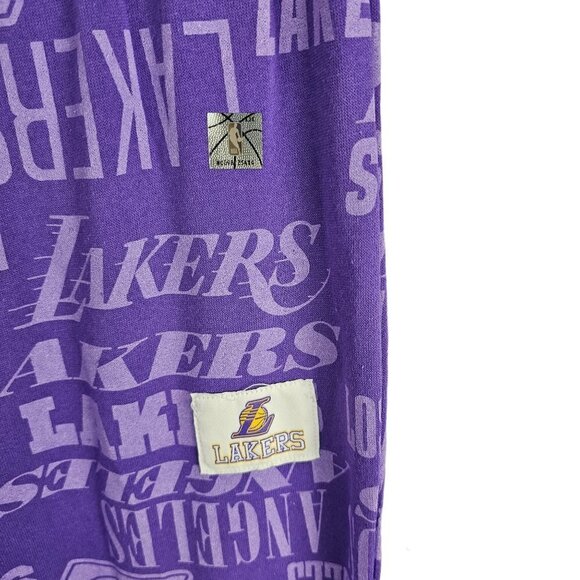 🔥237 NBA Los Angeles Lakers Wide Leg Graphic Jogger Pants - Picture 6 of 8